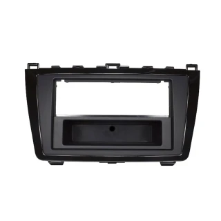 Mazda 6 2011-2013, 1, 2 DIN autórádió beszerelő keret, zongoralakk fekete