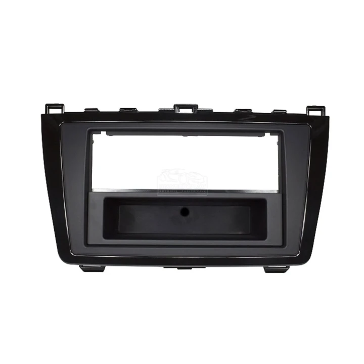 Mazda 6 2011-2013, 1, 2 DIN autórádió beszerelő keret, zongoralakk fekete