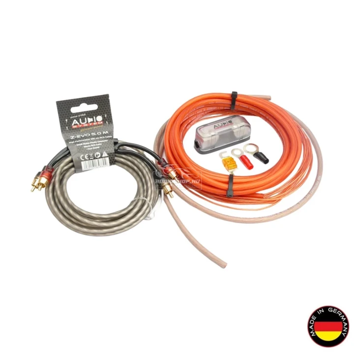 PCSC10 Audio System kábelszett 10mm2 RCA kábellel
