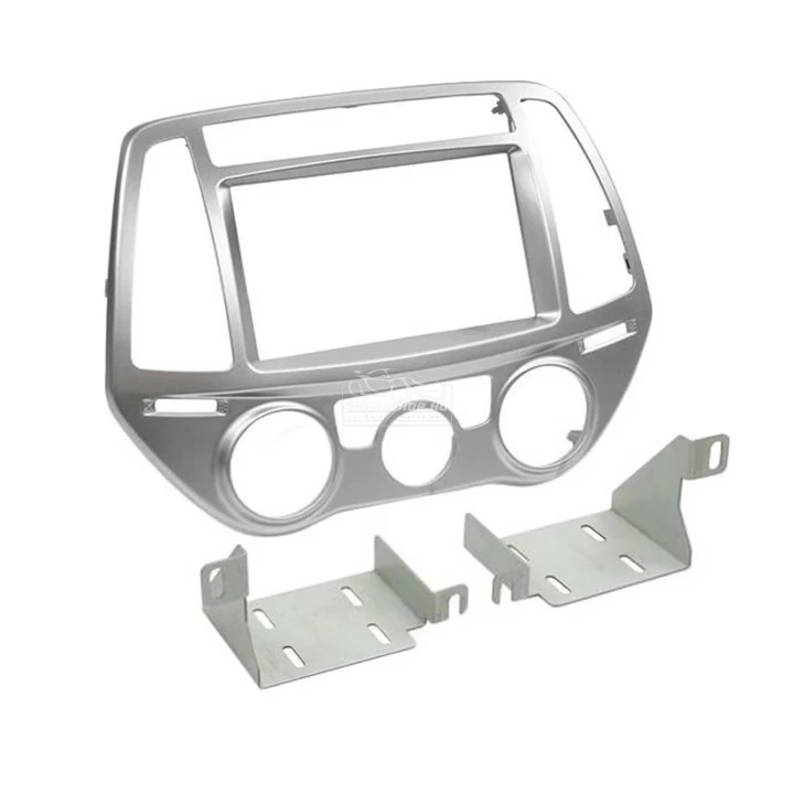 Hyundai i20 2 DIN autórádió beszerelő keret, Ezüst (381143-24-1)