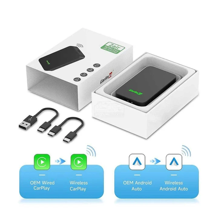 Carlinkit 5.0 vezeték nélküli Apple CarPlay és Android Auto adapter