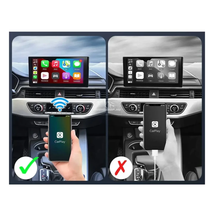 Carlinkit 4.0 vezeték nélküli Apple CarPlay és Android Auto adapter