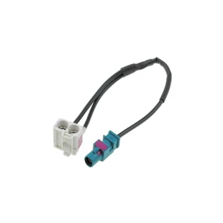 FAKRA - Dupla Fakra könyök (fehér)  antenna adapter kábel