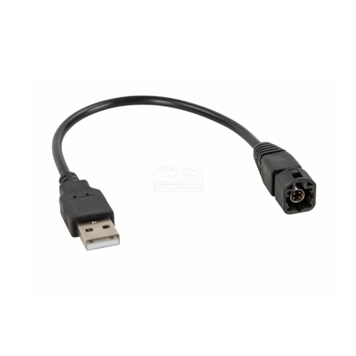 Volkswagen USB OEM csatlakozó megtartó adapter LVDS fekete USB-A VW járművek 44-1324-005