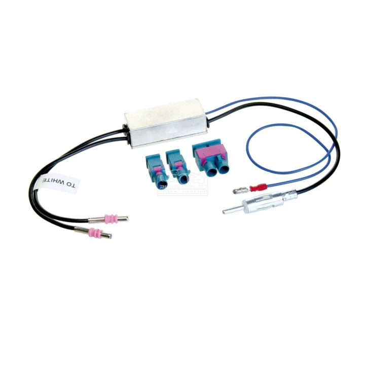 Antenna adapter, fantomtáp 2X, dupla Fakra - DIN, prémium, Acv 1524-70