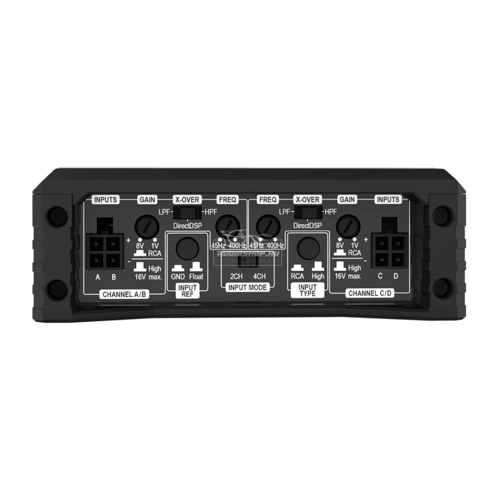 Helix AMPLIFY 204 X-OVER 4 csatornás erősítő potméterek