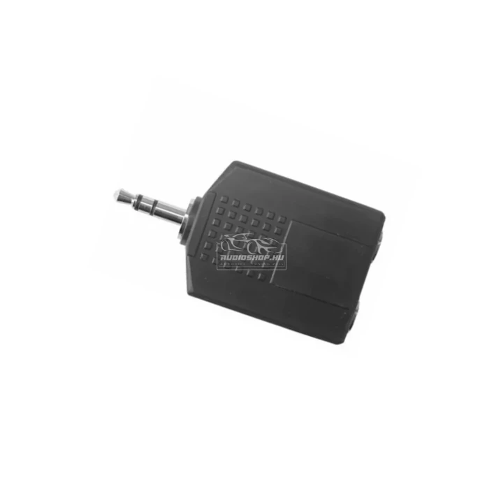 Sztereó jack dugó 3,5mm - 2x 6,3mm sztereó jack aljzat
