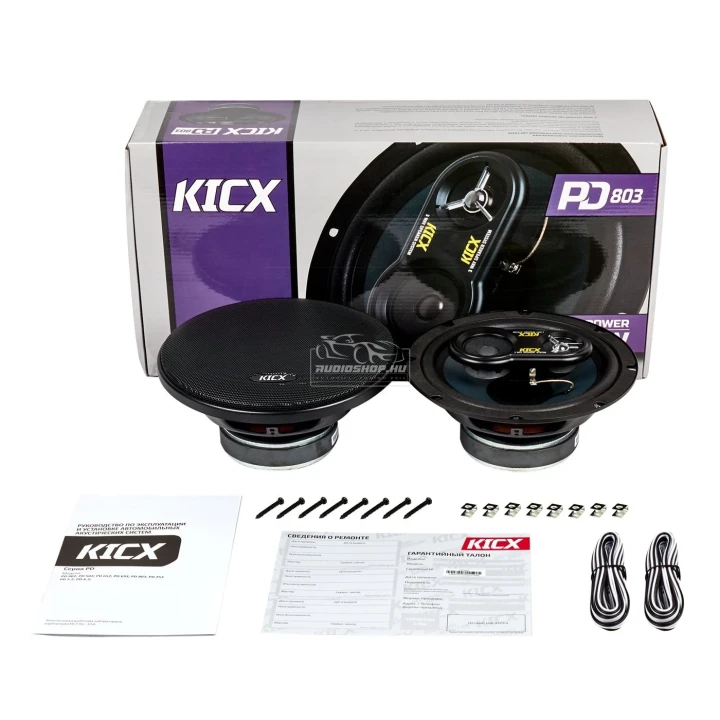 Kicx PD 803 3 utas koax hangszóró, teljes készlet
