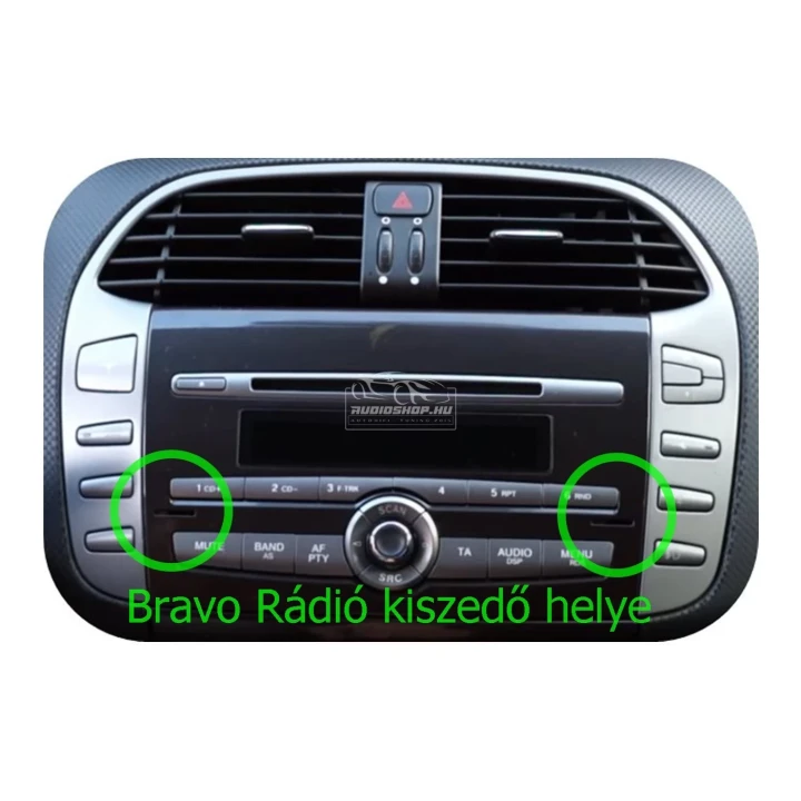 Fiat Bravo autórádió kiszedő villa