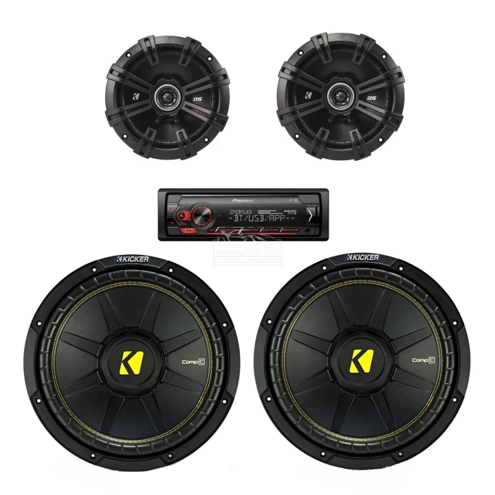 Kicker 600W dupla mélynyomó koax-al