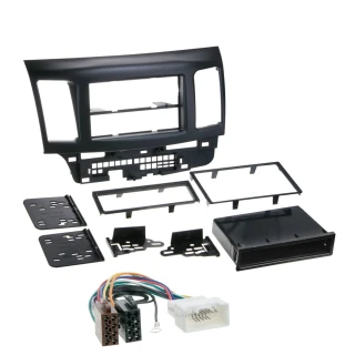 Mitsubishi Lancer 1, 2 DIN autórádió beszerelő készlet, 2007-2014