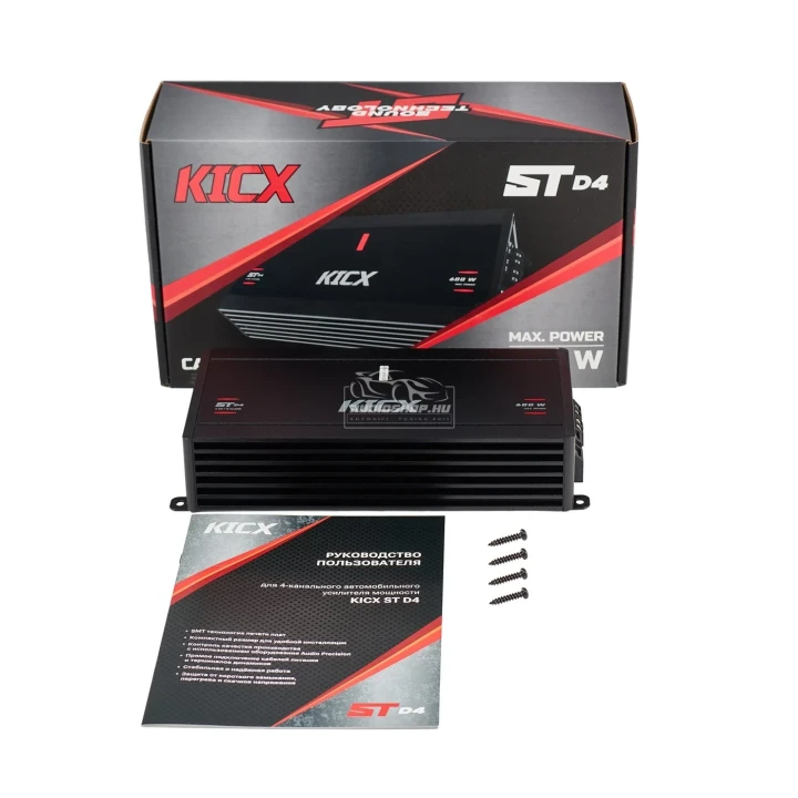 Kicx ST D4 erősítő - csomagolás és tartalom